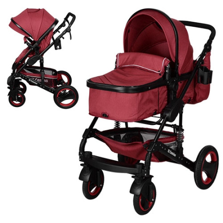 фото Коляска для детей El Camino ME 1006-3 GRANDE универсальная книжка (красная)