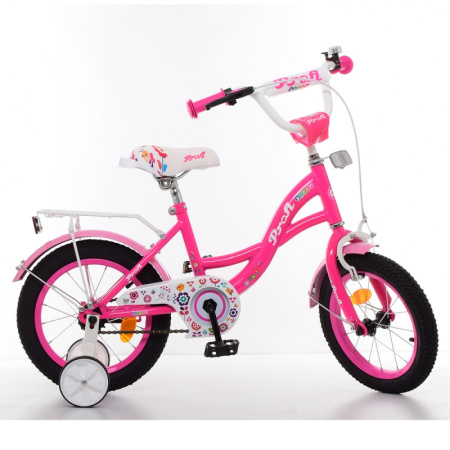 фото Велосипед для девочки 14 дюймов Profi Y1423-1 Bloom (малиновый)