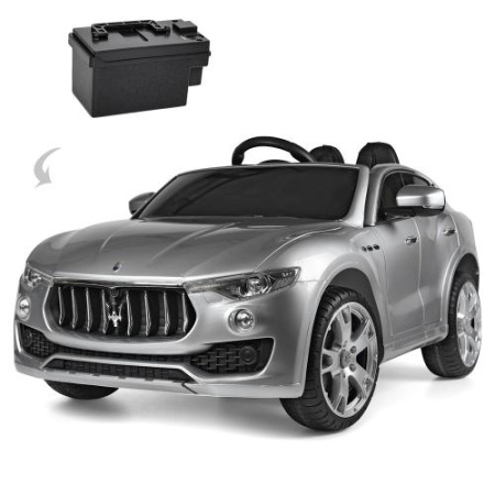 фото Детский джип Maserati Levante M 3629EBLRS-11 кожаное сиденье и автопокраска (серебристый)