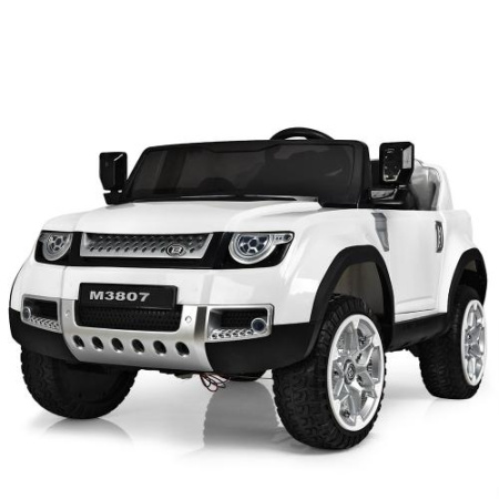 фото Детский электромобиль джип Bambi M 3807EBLR-1 полный привод и кожаное сиденье (белый) фото Детский электромобиль джип Bambi M 3807EBLR-1 полный привод и кожаное сиденье (белый)