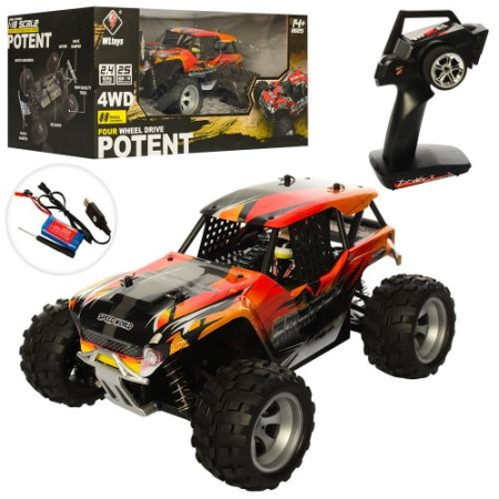 фото Джип с пультом управления 18405 резиновые колеса амортизаторы небьющийся корпус (26 см)