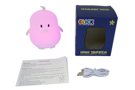 фото Детский ночник-игрушка Click "Hічні звірятка" Пингвин 12 см