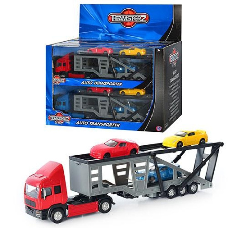 фото Трейлер железный HTI 1372829 машинки 3 шт