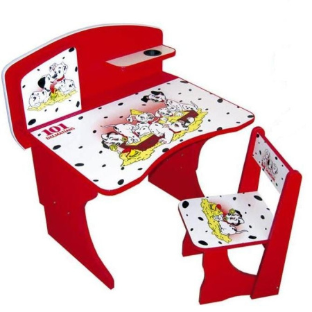 фото Стол-парта Долматин с полкой, регулируемая по высоте