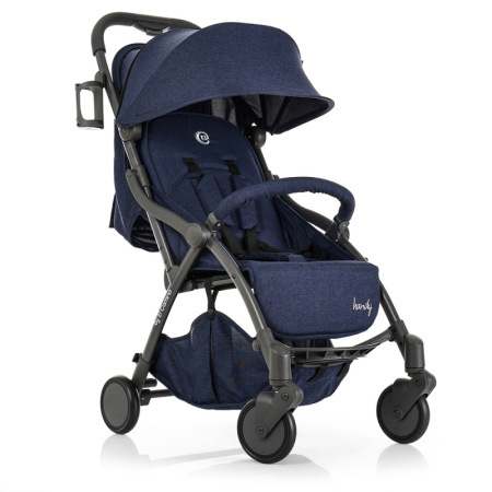 фото Прогулочная коляска-книжка El Camino ME 1034L HANDY Denim с чехлом (синяя)