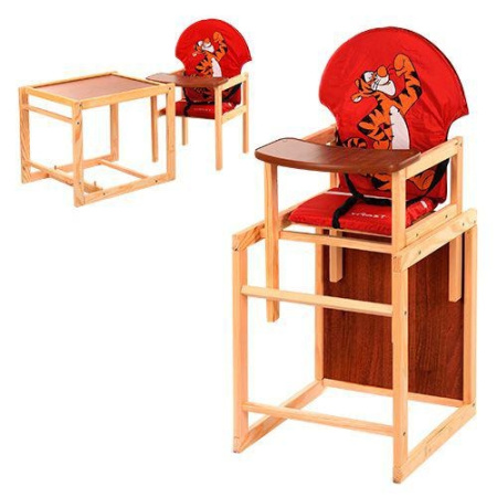 фото Стульчик-трансформер для кормления Vivast V-010-21-8 (красный тигр)