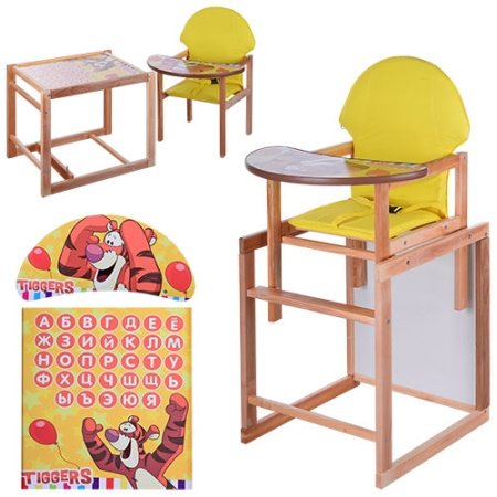 фото Детский стульчик для кормления WINNIE THE POOH M K-120-5 трансформер (желтый)