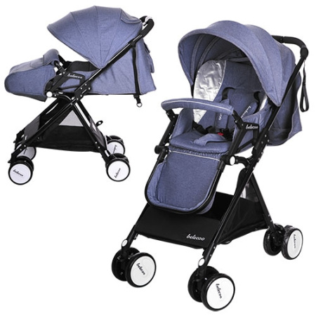 фото Коляска детская A8-BLUE прогулочная книжка (синий)