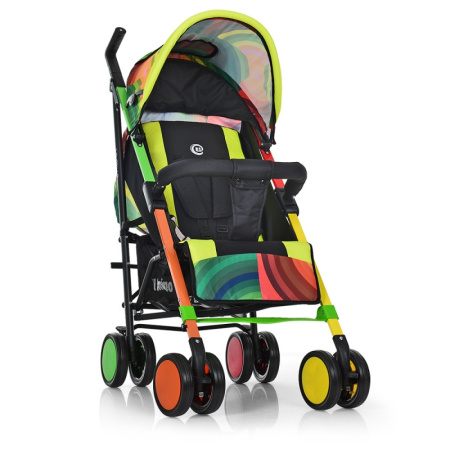 фото Детская прогулочная коляска El Camino ME 1035 COLORITO трость (радуга)