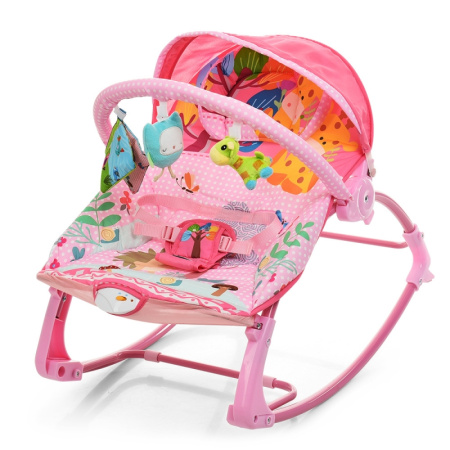 фото Шезлонг-качалка детский PK-306-8 музыка и вибро (розовый)