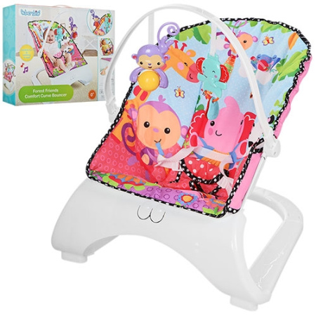 фото Детский шезлонг-качалка BAMBI M 3250 подвески вибро музыка