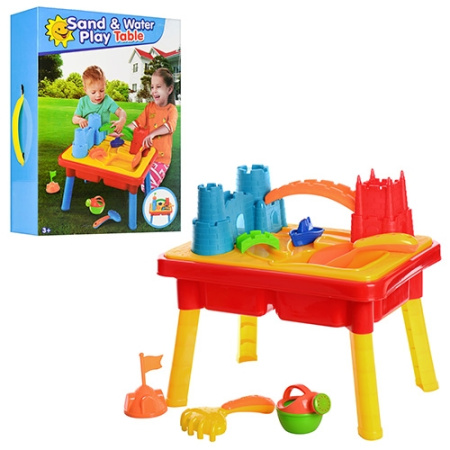 фото Стол для игры с песком и водой M 1905 песочница с аксессуарами
