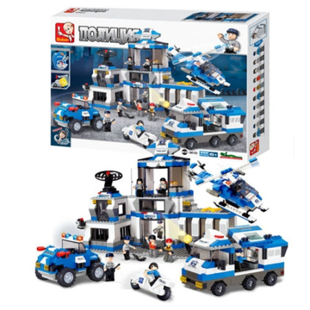 фото Сюжетно-ролевой конструктор SLUBAN M38-B0193 "Полиция" (859 деталей) музыка, свет