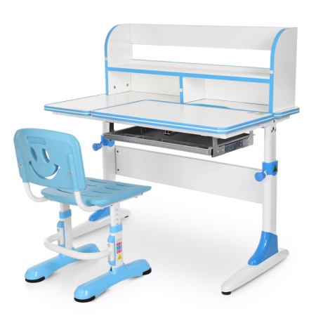 фото Детская парта-трансформер Bambi M 4091-4 с выдвижным ящиком (синяя)