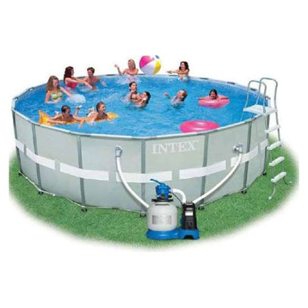 фото Большой каркасный Bestway 28336 c лестницей, фильтр-насосом, тентом (549-132см)