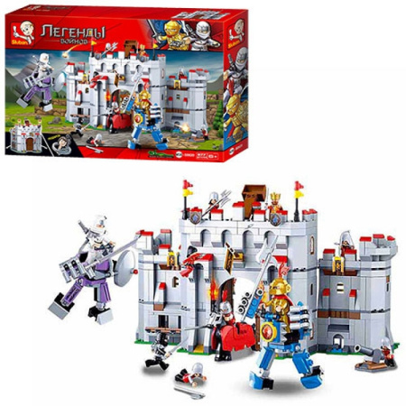фото Конструктор для детей Легенда воинов SLUBAN M38-B0620 замок (877 деталей)