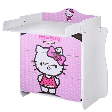 фото Детский комод 2в1 HELLO KITTY MV-910-16 пеленальный столик (розовый)