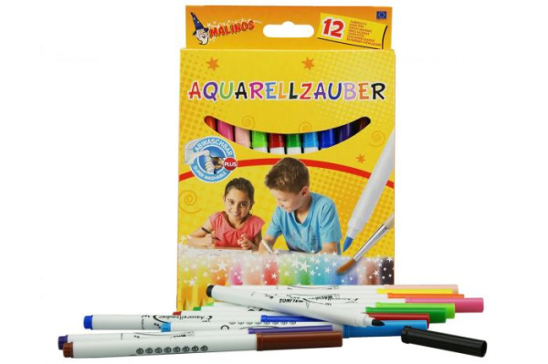 Акварельные фломастеры MALINOS Aquarellzauber на водной основе 12 шт