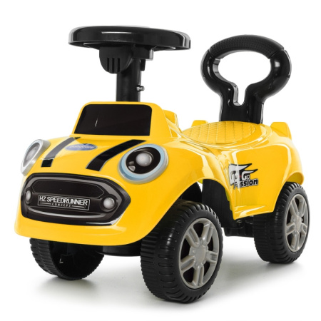 фото Детская машинка-каталка 616B-6 с рулем-пищалкой (желтая)