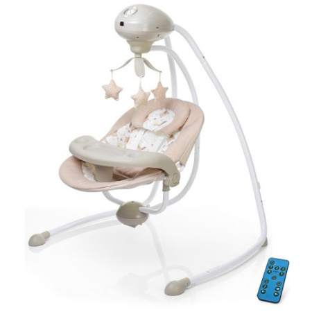 фото Детские электрокачели SG301-2 вращающееся сиденье (бежевые)