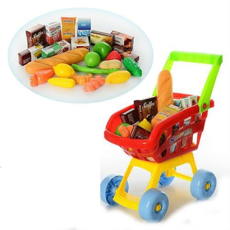 фото Тележка супермаркет 23001A с продуктами