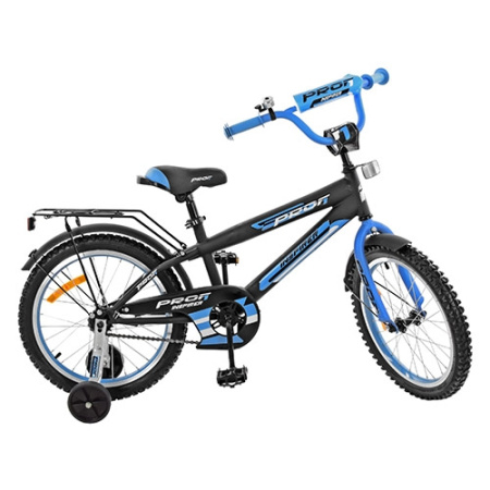 фото Велосипед для детей двухколесный 18 дюймов Profi Inspirer G1853 (черно-синий-матовый)