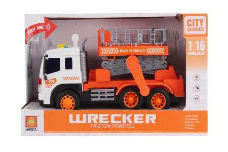 фото Машинка инерционная 1:16 Wenyi Автовышка со звуком и светом