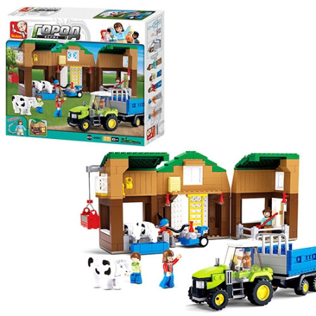 фото Детский конструктор SLUBAN M38-B0561 ферма трактор (512 деталей)