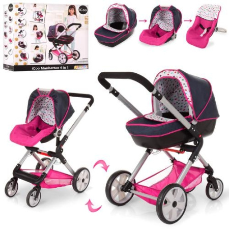 фото Детская коляска-трансформер для кукол HAUCK D-89628 люлька-переноска и корзинка