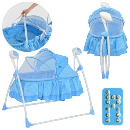 фото Кровать детская Bambi M 2131-2 от сети 220 (голубая)