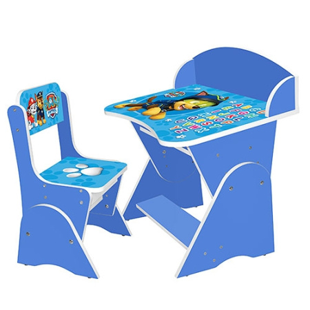 фото Регулируемая парта со стульчиком ML-315-15-2 Щенячий Патруль (синяя)