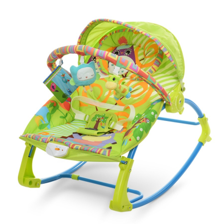 фото Шезлонг-качалка детский PK-306-5 музыка и вибро (зеленый)