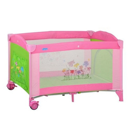 фото Детский манеж M 2238 зелено-розовый