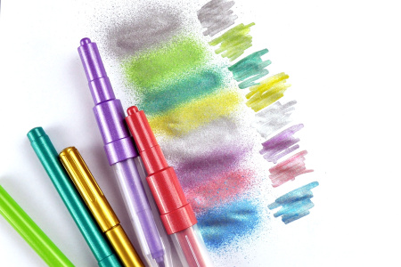 фото Фломастеры и аэрографы металлик Malinos Metallic XXL 16 (8+8 шт)