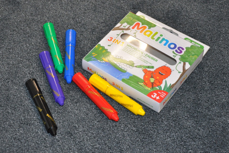 фото Восковые карандаши Malinos Wachsmal-Zauber 6 шт (3 в 1)