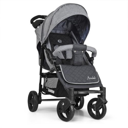 фото Коляска детская El Camino ME 1015-11 AMULET прогулочная книжка дождевик чехол (серая)