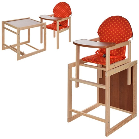 фото Стульчик для кормления Vivast M V-002-21 трансформер (красно-оранжевый)