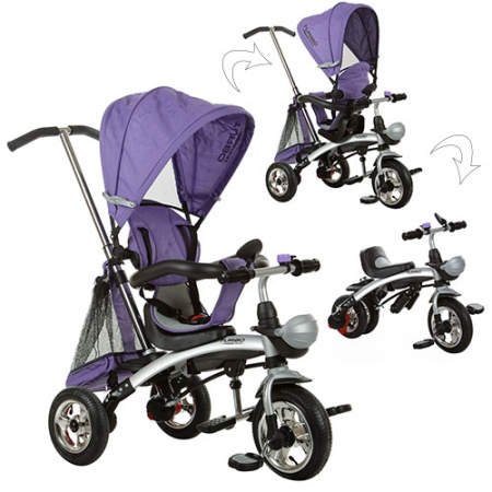 фото Велосипед – беговел ITRIKE M 3212A-2 TURBOTRIKE 2в1 (фиолетовый)