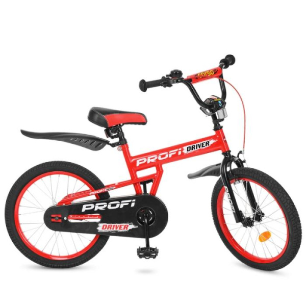 Детский велосипед 20 дюймов Profi L20112 Driver с подножкой (красный)
