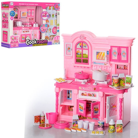фото Детская мебель для куклы 5818-2A-2B кухня с аксессуарами