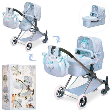 фото Демисезонная коляска для куклы DeCuevas 80722 3в1 сумка корзина