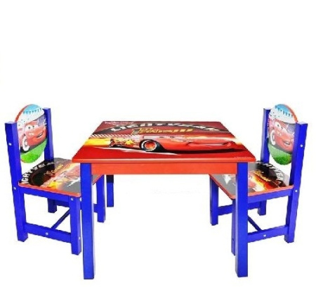 фото Детский столик со стульчиками «Тачки» J 002-292