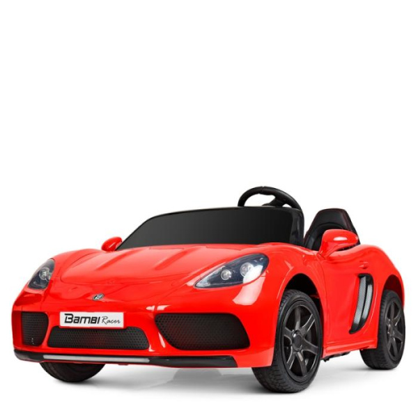 Детский электромобиль Porsche M 4055ALS-3 мотор 180W надувные колеса и автокраска (красный)