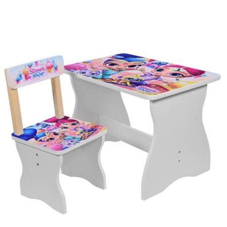 фото Детский деревянный столик со стульчиком 504-42 Shimmer and Shine