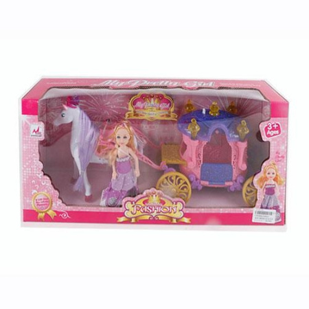 фото Карета с лошадью и куклой 05011