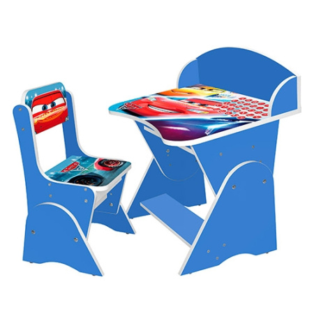 фото Парта для детей растишка ML-315-23-3 Тачки (синяя)