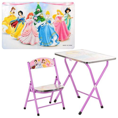 фото Детская парта DT 19-6 столик со стульчиком Принцессы (фиолетовая)