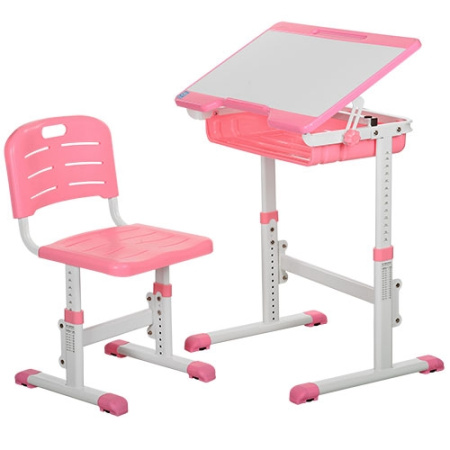 фото Парта Bambi M 3230-8 регулируемая, наклон до 60 градусов (розовая)