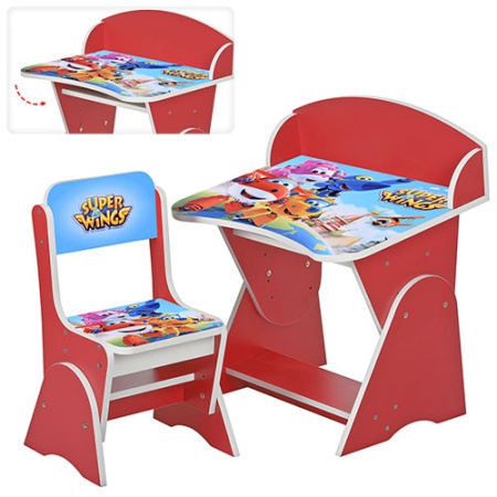 фото Детская парта со стульчиком ML-315-18-2 регулируемая высота (красная)