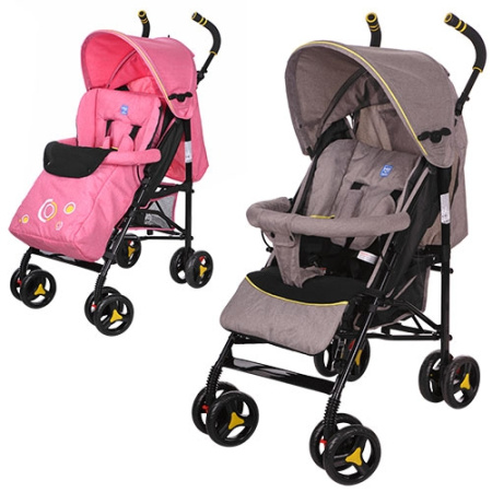 фото Детская коляска BAMBI M 3422-1 прогулочная трость (серый розовый)
